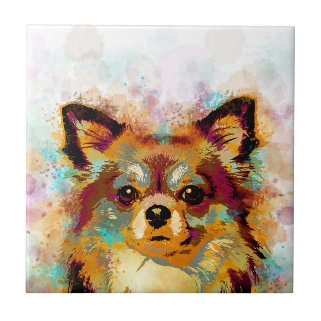 Azulejo Perro Chihuahua 141 multicolor (Frente)