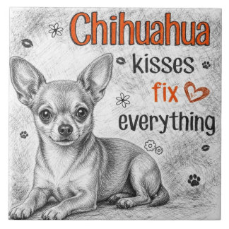 Azulejo Perro Chihuahua lindo