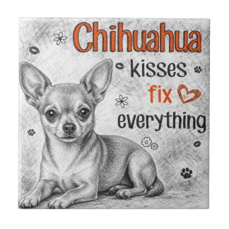 Azulejo Perro Chihuahua lindo