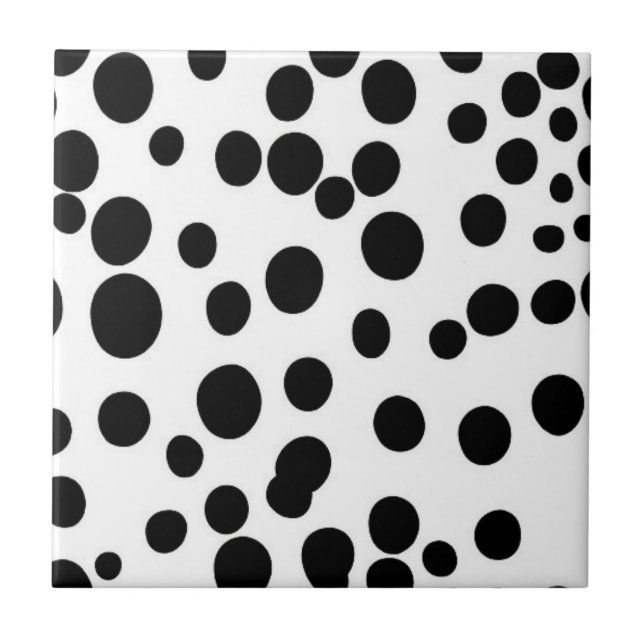 Azulejo Perro dálmata de vaca de fondo blanco (Frente)