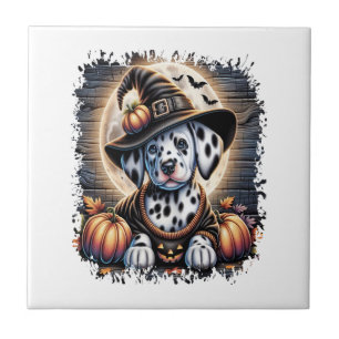 Azulejo Perro Dálmata Halloween
