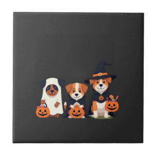 Azulejo Perro de Agua Retriever Fantasma Halloween Truco o