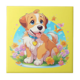 Azulejo Perro de cachorro