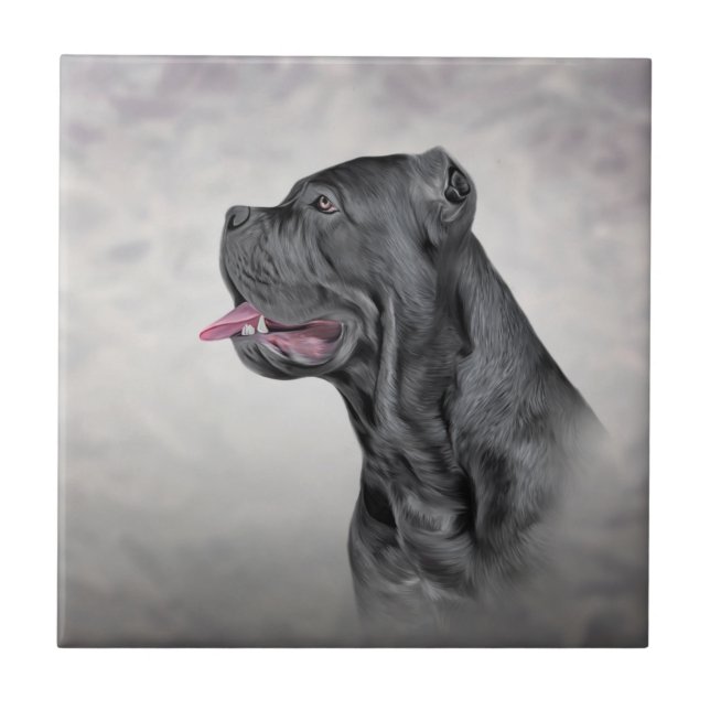 Azulejo Perro de dibujo Cane Corso - Mastiff italiano (Frente)