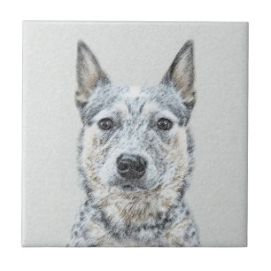 Azulejo Perro de ganado australiano - Arte de perro origin