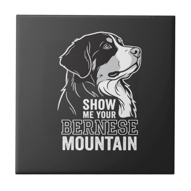 Azulejo Perro de montaña bernés Muéstrame tu (Frente)
