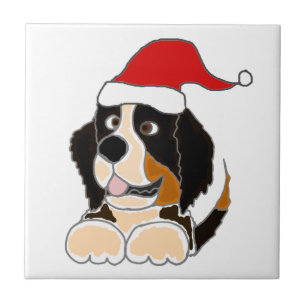 Azulejo Perro de montaña de Bernese en arte del navidad