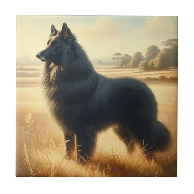 Azulejo Perro de pastor belga (Frente)