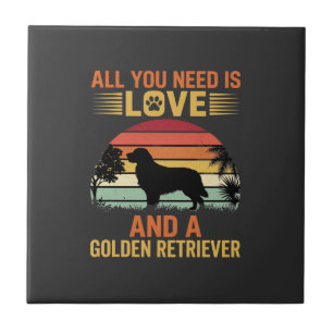 Azulejo Perro de raza Retriever dorado Todo lo que necesit