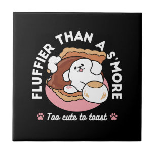Azulejo Perro Divertido y Diseño de S'more – Castigo de Am