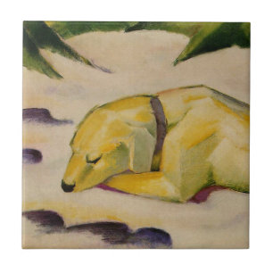 Azulejo Perro en la Nieve (por Franz Marc)