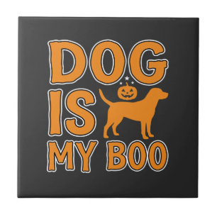 Azulejo Perro Es Mi Boo Halloween Perro