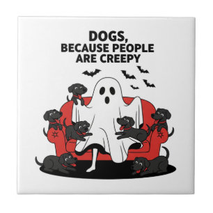 Azulejo Perro espeluznante de Halloween Fantasma espeluzna