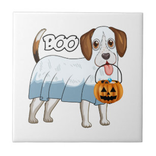 Azulejo Perro Fantasma Beagle Halloween