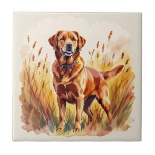 Azulejo Perro Labrador Retriever Fox Rojo