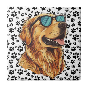 Azulejo Perro Lindo de Verano – Cachorro con Vibraciones d