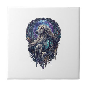 Azulejo Perro Luna de Cristal Bosque Encantado_1