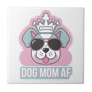 Azulejo Perro Mom AF - Gracioso Diseño De Perro