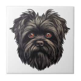 Azulejo Perro mono Affenpinscher Affens Terrier