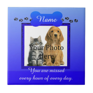 Azulejo Perro o gato azul Monumental