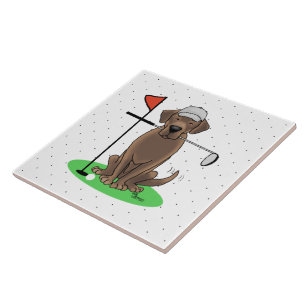 Azulejo Perro recuperador de chocolate de chocolate de gol