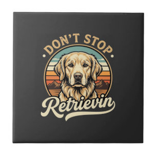 Azulejo Perro Retriever Dorado No Deja De Recuperar