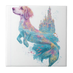 Azulejo Perro Sirena � Fantasía Subacuática del Perro