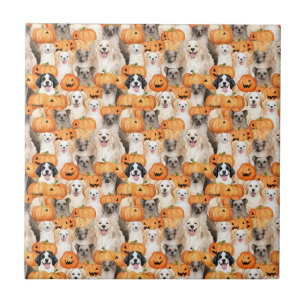 Azulejo Perros de Halloween - Razas de Perros Adorables co