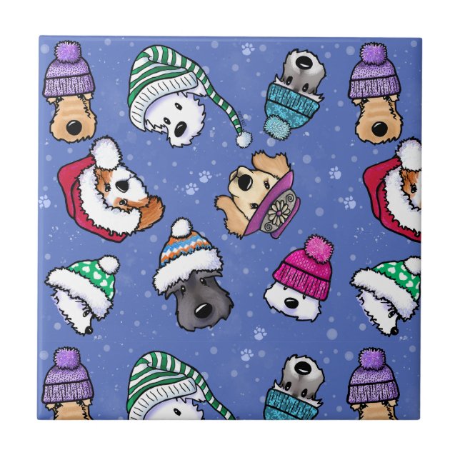 Azulejo Perros de Invierno (Frente)