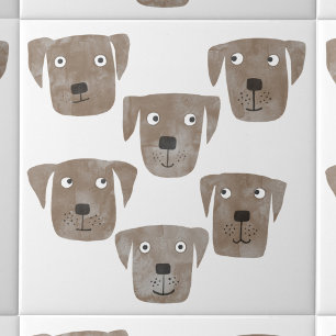 Azulejo Perros recuperadores de chocolate de chocolate lin