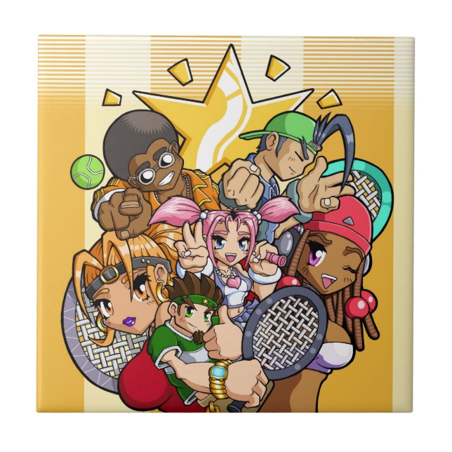 Azulejo Personajes De Tenis De Anime (Frente)