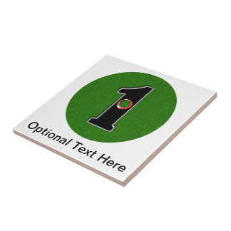 Azulejo Personaliza este Lucky Golfer Hole en un solo dise