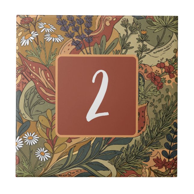 Azulejo Personalizable Boho Rhapsody Tile cerámico (Frente)