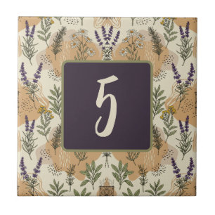 Azulejo Personalizable de flores herbales mosaico cerámico