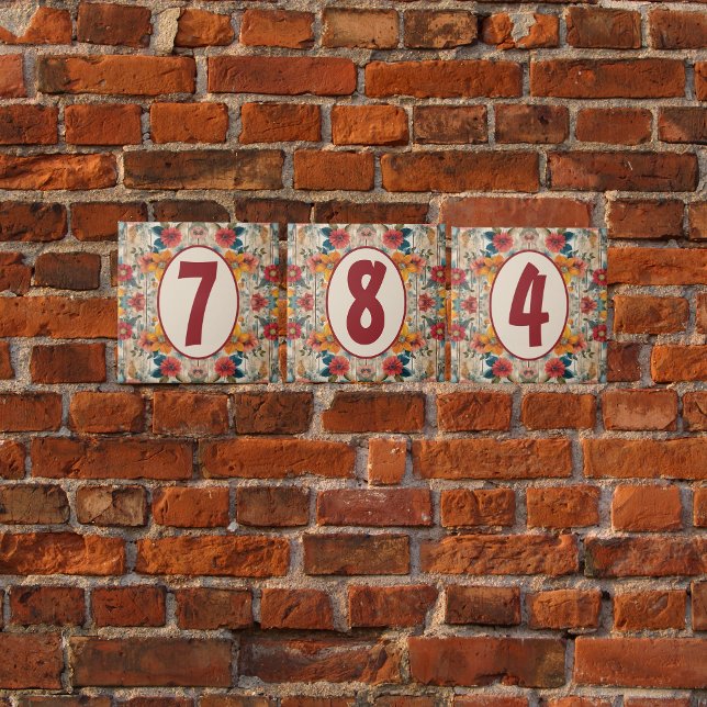 Azulejo Personalizable de flores rusticas coloridas (Subido por el creador)