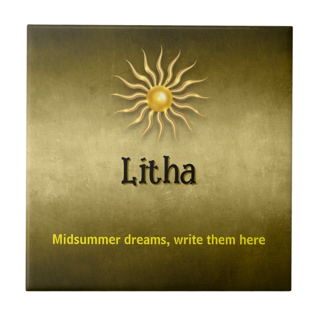Azulejo Personalizable Litha Ceramic Tile (Frente)