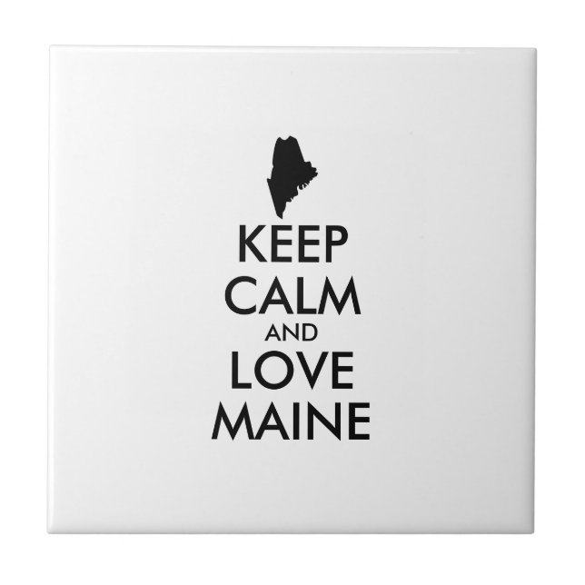 AZULEJO PERSONALIZABLE MANTENER CALMA Y AMAR A MAINE (Frente)