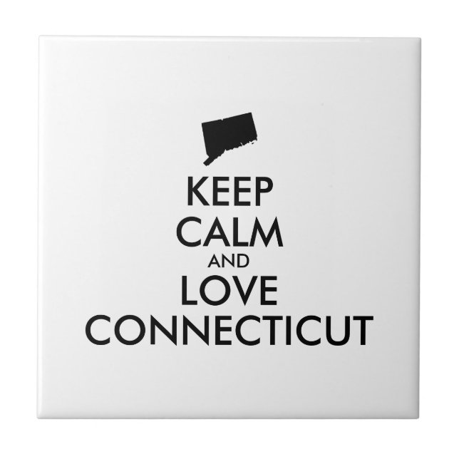 Azulejo Personalizable MANTENER CALMA Y AMAR CONECTICUADO (Frente)