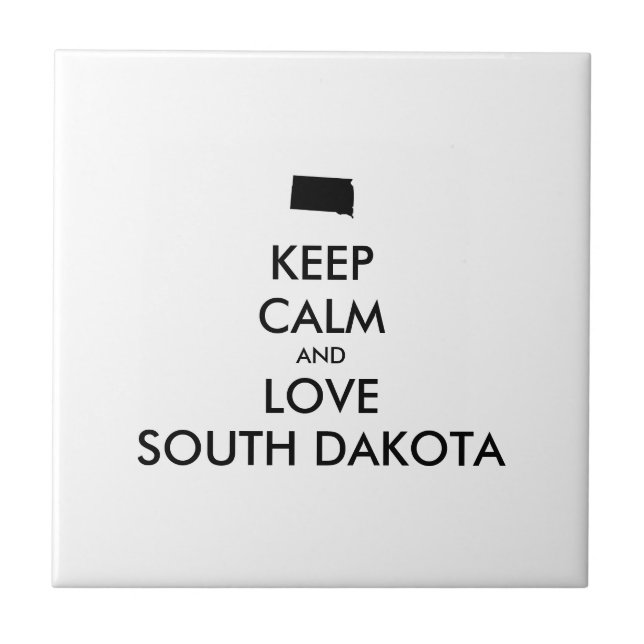 Azulejo Personalizable MANTENER LA CALMA Y AMAR A DAKOTA D (Frente)