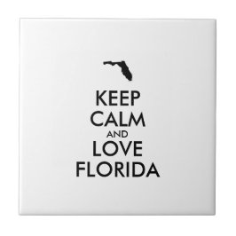 AZULEJO PERSONALIZABLE MANTENER LA CALMA Y AMAR A FLORIDA