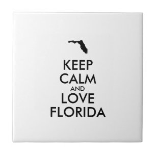 AZULEJO PERSONALIZABLE MANTENER LA CALMA Y AMAR A FLORIDA
