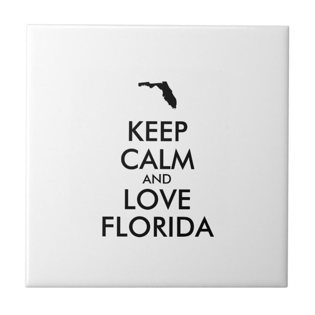 AZULEJO PERSONALIZABLE MANTENER LA CALMA Y AMAR A FLORIDA (Frente)