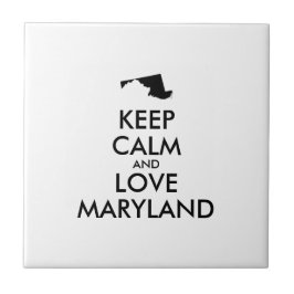 Azulejo Personalizable MANTENER LA CALMA Y AMAR A MARYLAND