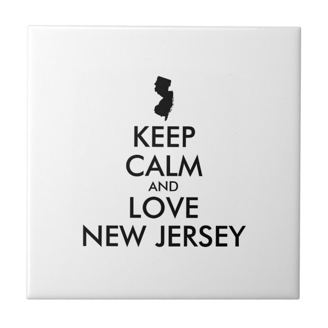 Azulejo Personalizable MANTENER LA CALMA Y AMAR A NUEVA JE (Frente)