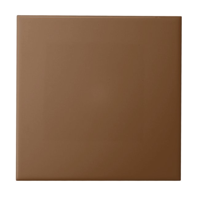 Azulejo Personalizable Simple Mid Brown Tile (Frente)