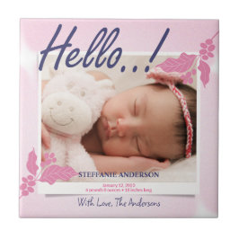 Azulejo Personalización del anuncio de nacimiento