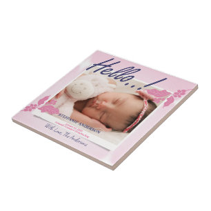 Azulejo Personalización del anuncio de nacimiento