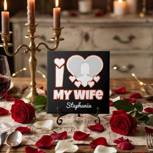 Azulejo Personalizado Amo a Mi Esposa – Agregar Nombre y F