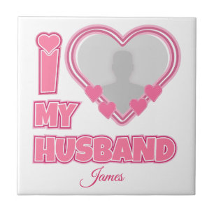 Azulejo Personalizado Amo a Mi Marido - Añadir foto y nomb