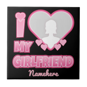 Azulejo Personalizado Amo a mi novia - Añadir foto y nombr